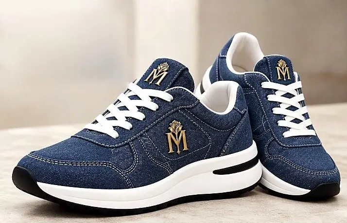 Indigo Muse denim sneakers in Denim Blue